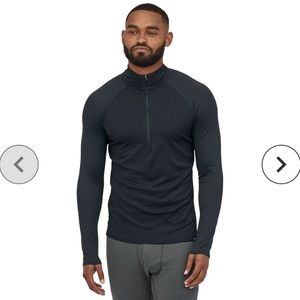 Patagonia Capilene Midweight 3 Men's Black Long Sleeve 1/2 Zip Pullover Size S